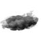 Black cloud of smoke 3D illustration