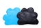 Black cloud weather forecast icon symbol plasticine clay