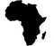 BLACK CMYK color map of AFRICA