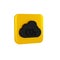 Black CO2 emissions in cloud icon isolated on transparent background. Carbon dioxide formula, smog pollution concept