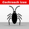 Black cockroach vector icon design