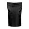 Black coffee bag. Zip package mock up. Foil Paper