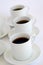 Black coffee in white cups