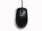 Black color computer mouse on pure White background