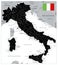 Black Color Italy Map