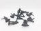 Black Colored Plastic Army Men with Gun Toys for Kids in White  Background 37