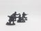 Black Colored Plastic Army Men with Gun Toys for Kids in White  Background 38