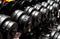 Black colored plastic dumbbell row