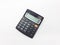 Black Commercial Calculator with Solar Battery Power in White Isolated Background 02