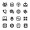 Black communication icons