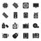 Black Computer part icons