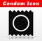 Black condom vector icon design