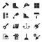 Black Construction and building equipment Icons