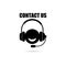 Black Contact us icon or logo