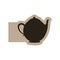 black contour teapot icon