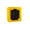 Black Contract money icon isolated on transparent background. Banking document dollar file finance money page. Yellow