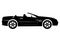 Black Convertible Car Vector