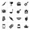 Black Cooking Equipment Icons