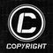 Black copyright icon