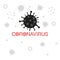 Black coronavirus sign, covid 19 background for business concept