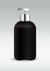 Black cosmetic bottle container