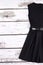 Black cotton classical dress for girls.