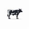 Black Cow Logo Silhouettes: Minimalistic Design For A Striking Brand Identity