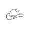 Black cowboy hat sign icon. Vector illustration eps 10