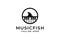 Black Creative Music Fish Logo