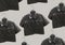 Black cropped faux leather croc shirts pattern