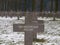 Black cross on grave on the cemetery of Ysselstein for an german unknown soldier in the Netherlands