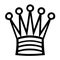 Black crown symbol for banner, general design print and websites.
