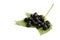 Black currant berry on leaf