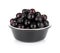 Black currant in small bowl