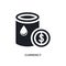 black currency isolated vector icon. simple element illustration from industry concept vector icons. currency editable logo symbol