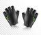Black cycling gloves. Vector illustration on a transparent