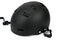 Black cycling helmet with head ventilation holes