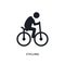 black cycling isolated vector icon. simple element illustration from sport concept vector icons. cycling editable logo symbol