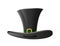 Black cylinder magician hat realistic template. Traditional wizard headdress for magic focus