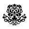 Black damask blazon