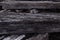 Black dark old crack wood log railway sleepers high detail macro