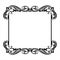 Black decorative square frame in the art Nouveau style