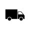 black Delivery car vector eps10. Delivery service. Delivery service car icon. Truck Icon.