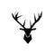 Black Design deer head icon isolated white background. Deer head sign logo