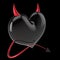 Black devil heart fake love poison abstract