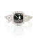 Black diamond onyx fashion wedding engagement ring