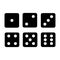 Black dice icons - vector