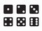 Black dices vector icons