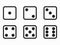 Black dices vector icons