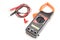 Black digital clamp meter isolated